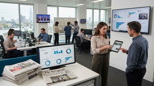 What strategies are UK newspapers using to maintain readership?
